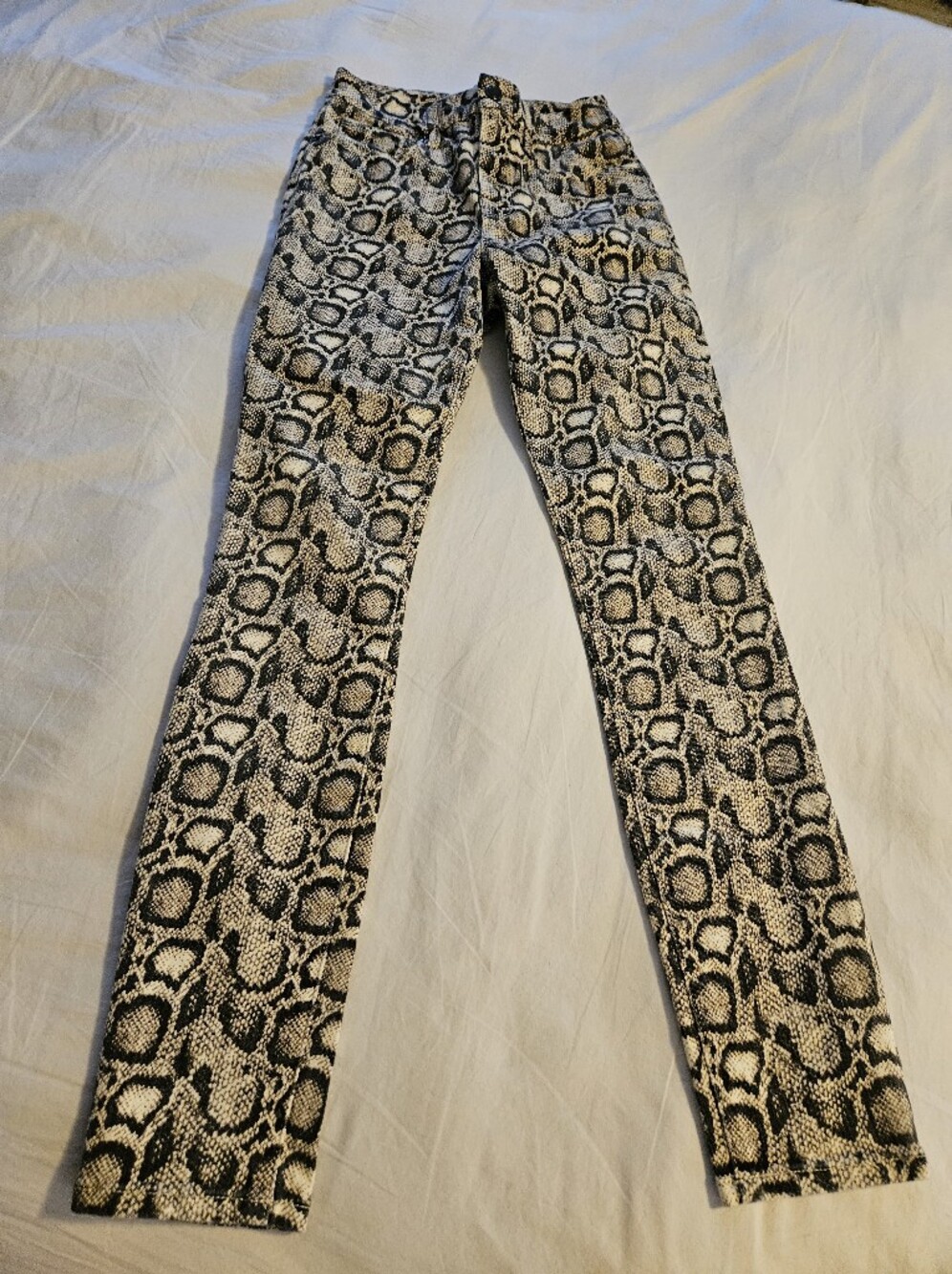 Good American Good Legs Snake Print High Rise Skinny Jeans Size 2/26